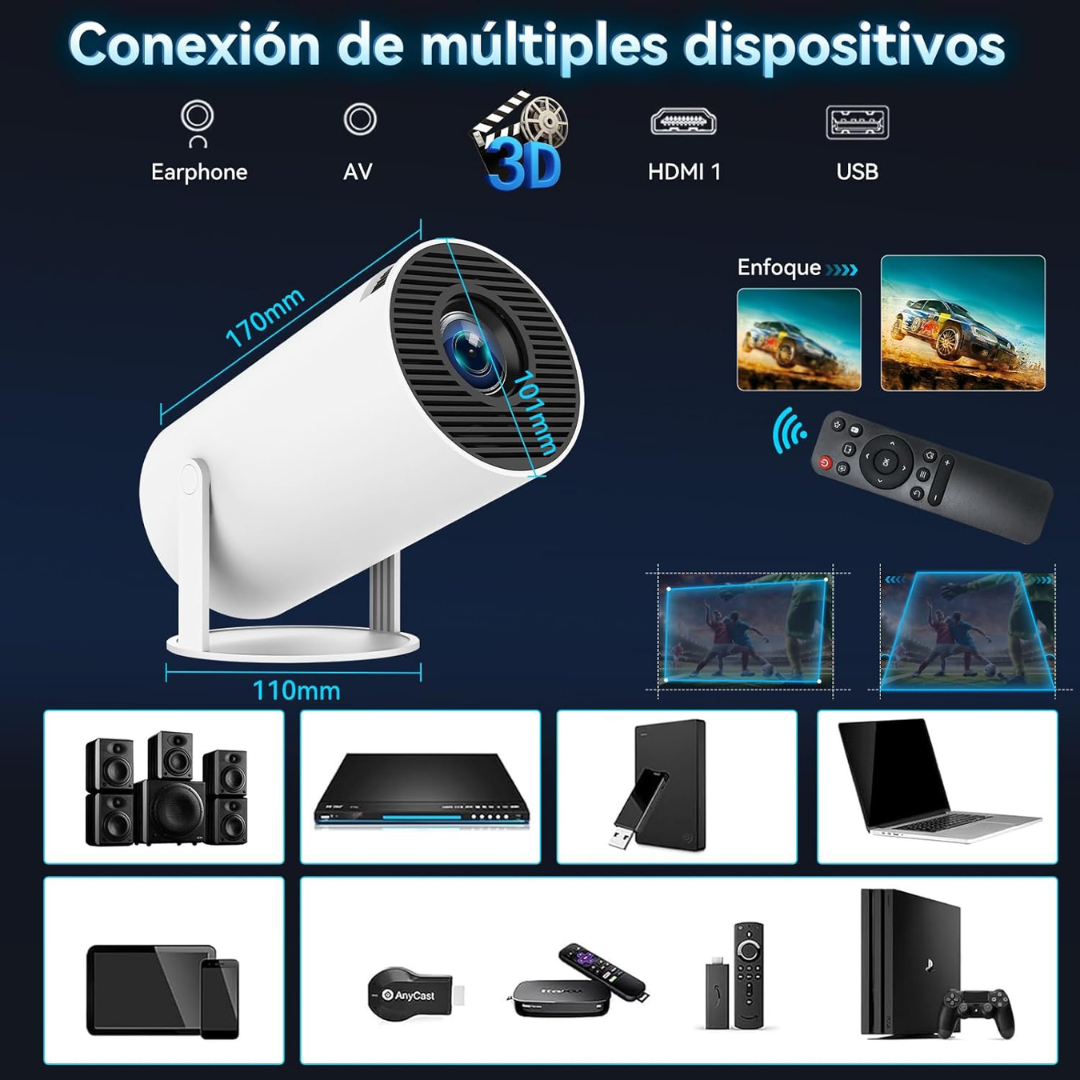 Proyector portátil para cine en casa