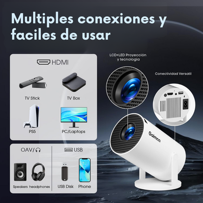 Proyector portátil para cine en casa